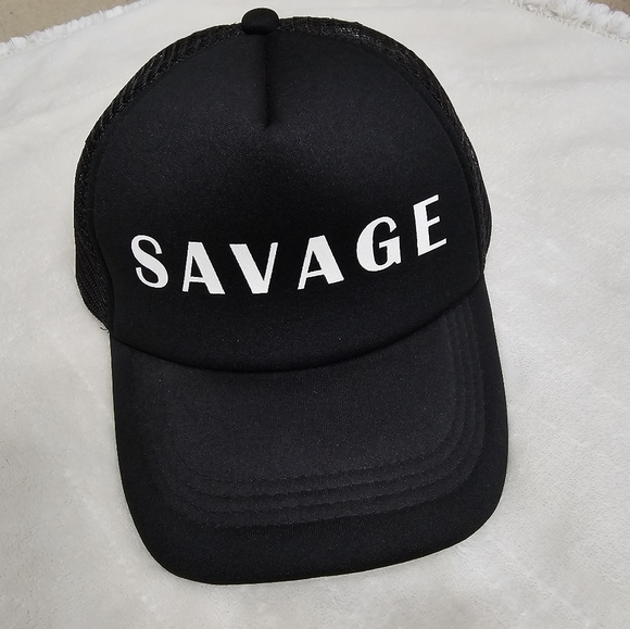 Accessories - Savage Cap Black Snapback Mesh Lightweight NWOT